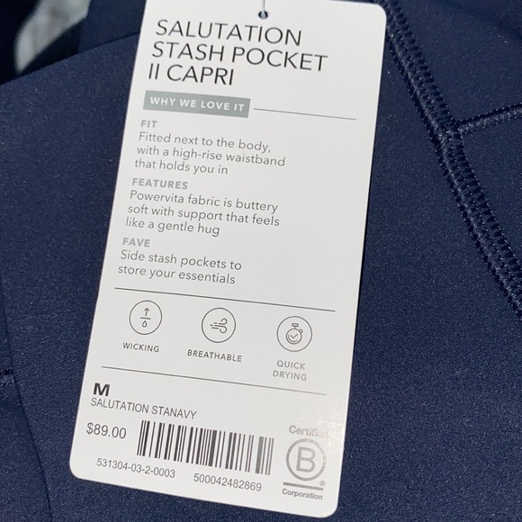 Athleta Salutation Stash Pocket II Capri - Picture 6 of 6